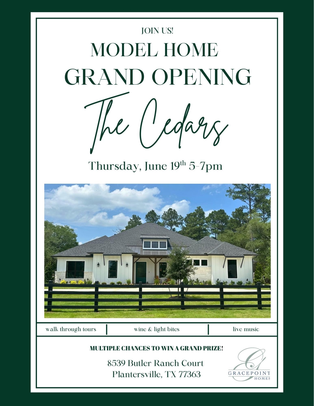 Gracepoint Homes Grand Opening in The Cedars