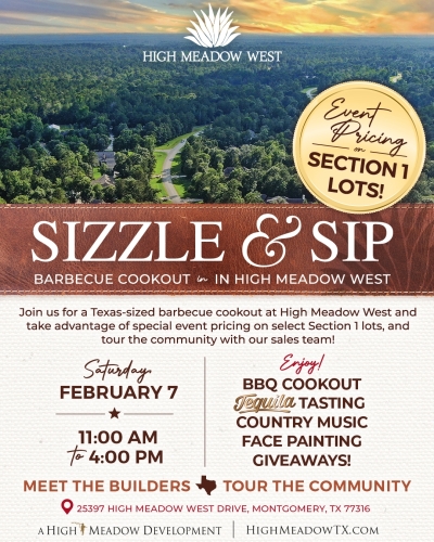 High Meadow West Sizzle and Sip Barbecue Cookout!