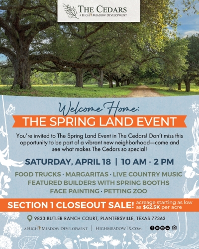 The Spring Land Event in The Cedars