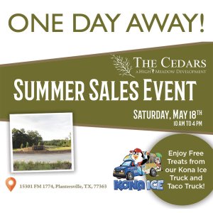 You’re Invited to the Cedars Summer Sales Event Tomorrow, May 18th!