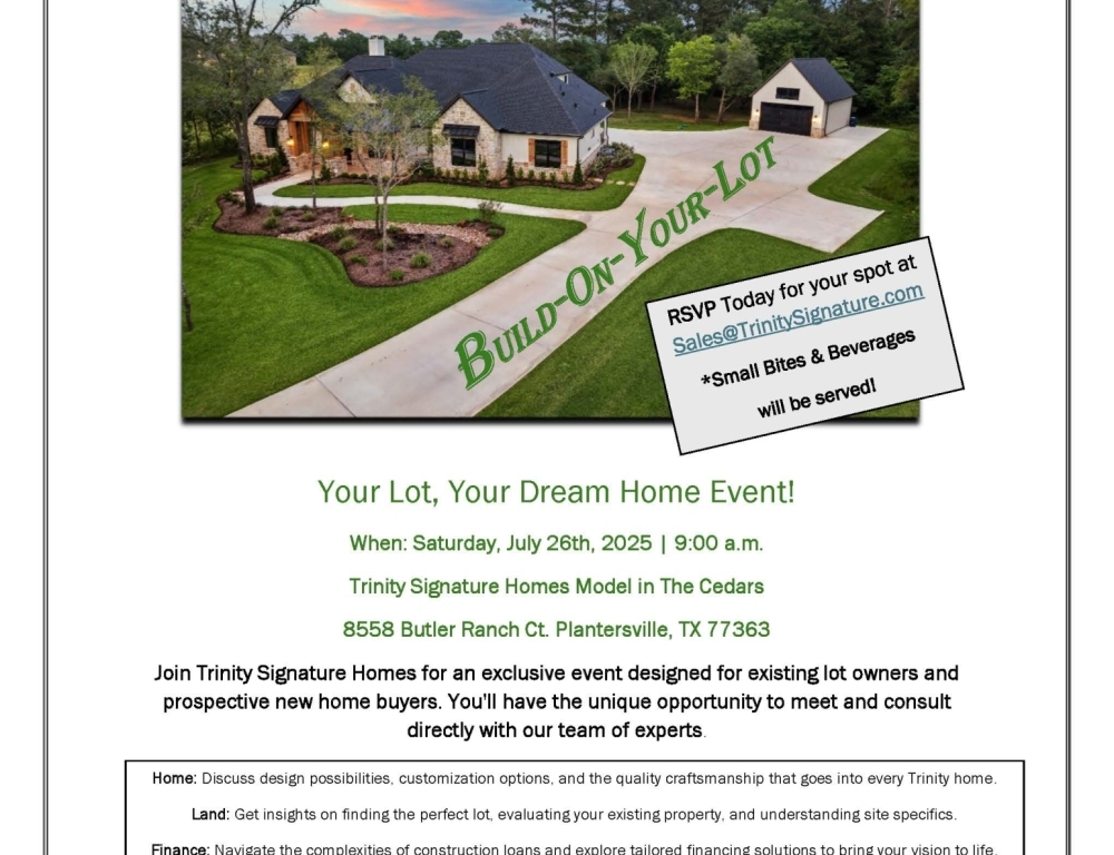 build on your lot North Houston