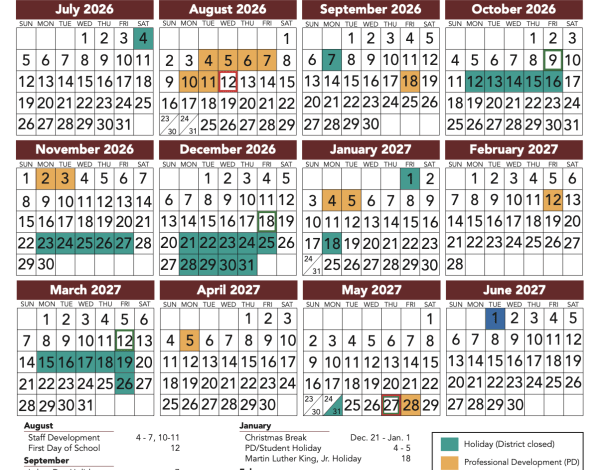 Magnolia ISD 2026-2027 Calendar